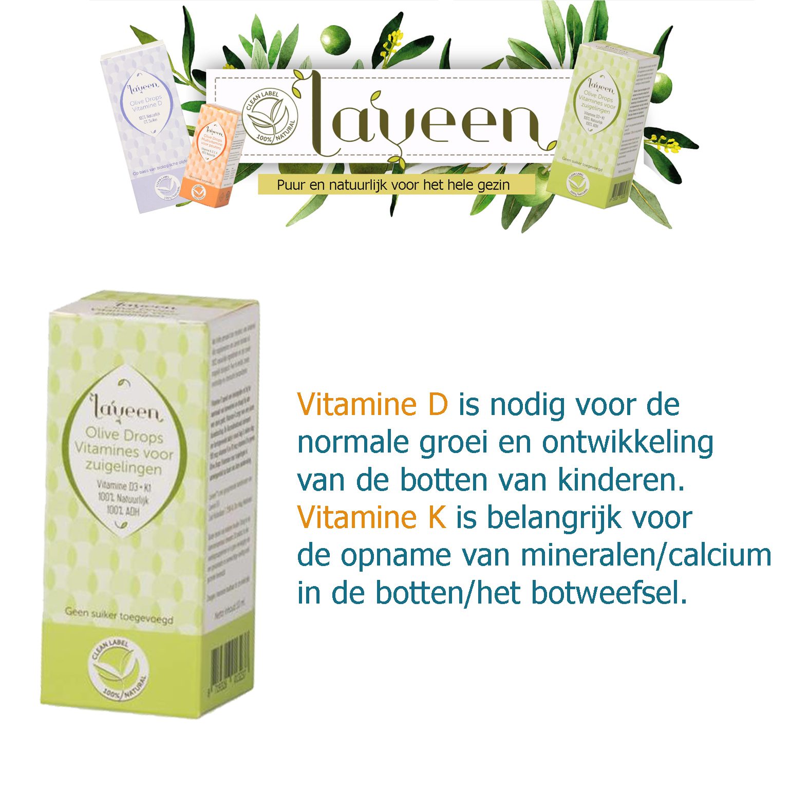 Vitamine D&K Laveen - Afbeelding 3
