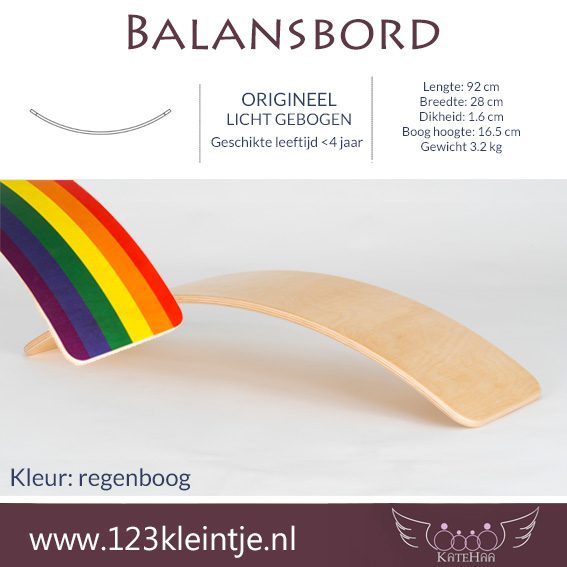 Balansbord <4jaar origineel licht gebogen KateHaa - Afbeelding 3