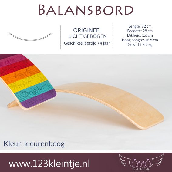 Balansbord <4jaar origineel licht gebogen KateHaa