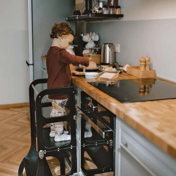 Leertoren ZWART step 'n sit Ette Tete - Afbeelding 3