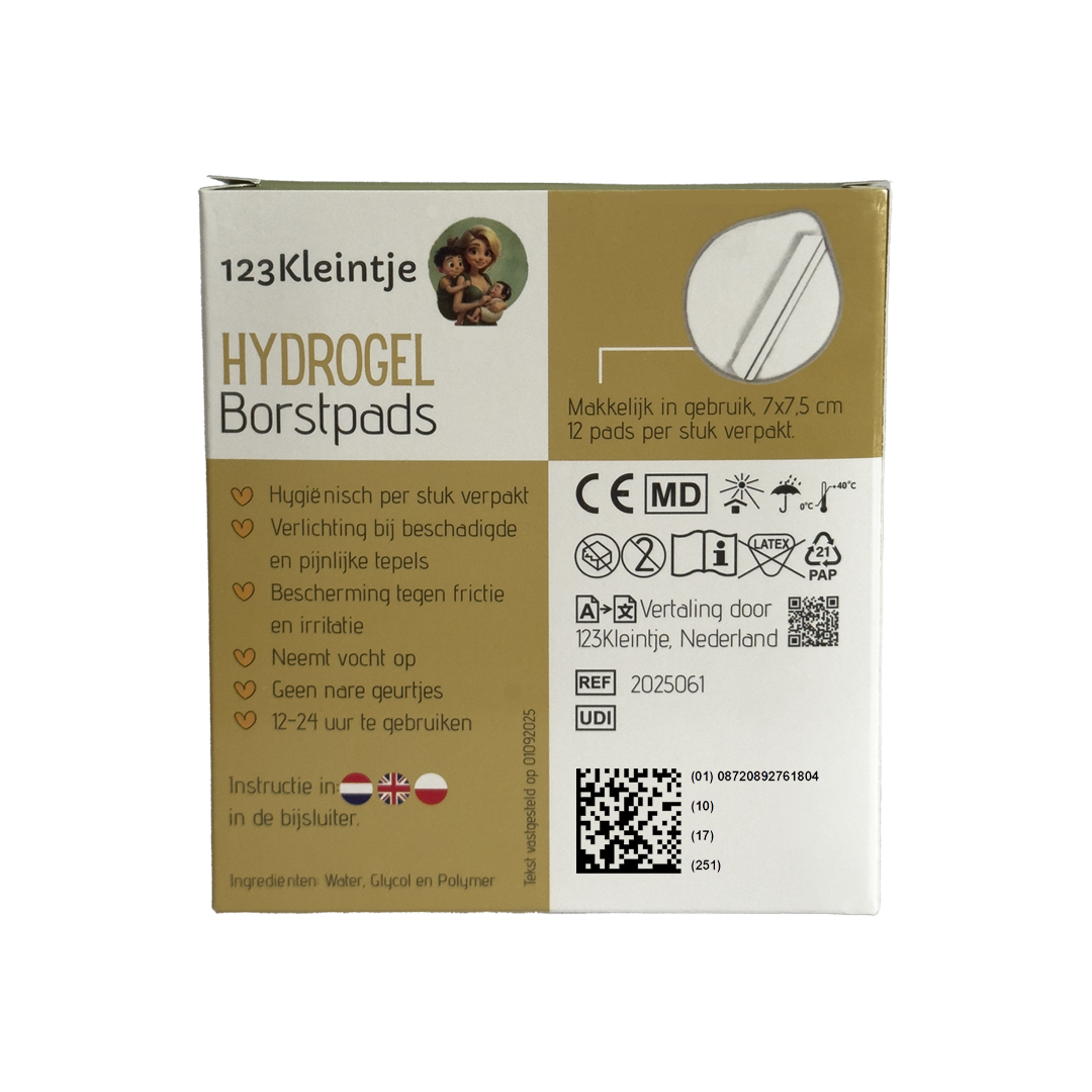 123Kleintje Hydrogel Borstpads – directe verlichting bij gevoelige tepels - Afbeelding 2